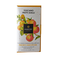AMEDEI意大利水果系列桃子杏干黑巧克力排块零食50g