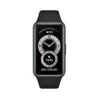 华为（HUAWEI） 手环6 标准版 智能手环运动手环全天候心率血氧监测2周续航50米防水睡眠监测  曜石黑（标准版）+2张贴膜+备用表带