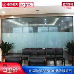 SANYOU 窗户磨砂贴纸 透光不透明 1m*1m（拍多件连着发）