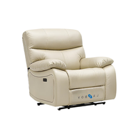 乐至宝LAZBOY真皮功能沙发客厅小户型电动682旧金山白-单椅【30天】 浅云白