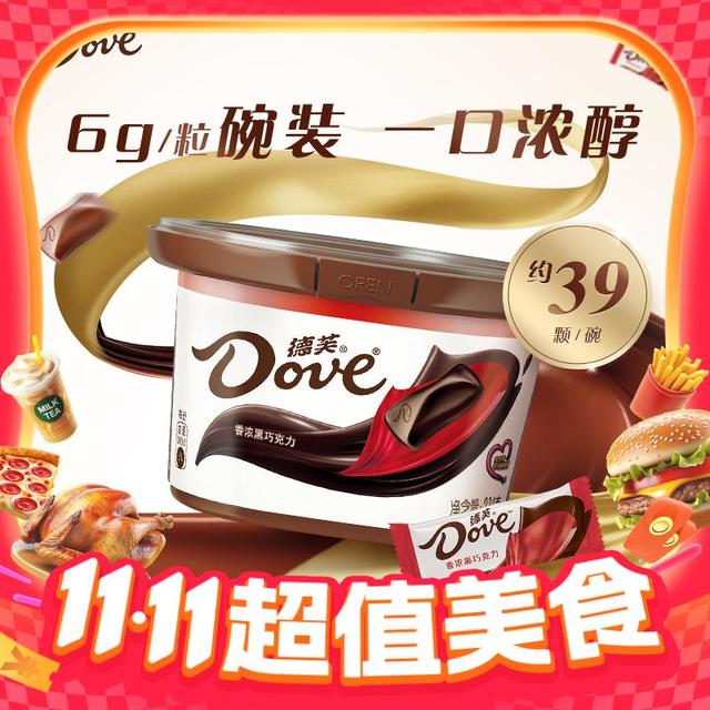 今日必买：Dove 德芙 香浓黑巧克力234g