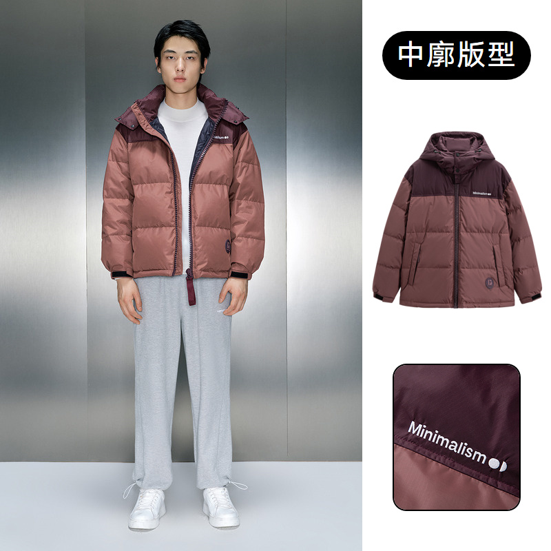紫色连帽短款羽绒服GEX1D2529834