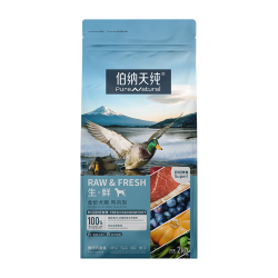 伯纳天纯 狗粮冻干 成犬幼犬全阶段通用鲜肉犬粮 生鲜super鸭肉梨2kg