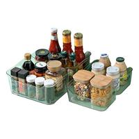 非凡家品 YM6158 收纳盒 小号+中号 4个 透明