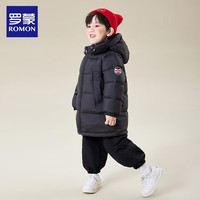 ROMON 罗蒙 儿童羽绒服加厚保暖冬装   黑色