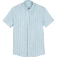Brooks Brothers/布克兄弟男士春夏款牛津纺条纹短袖休闲衬衫