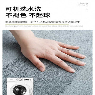 恋苑简约现代短绒地毯卧室床边地毯家用飘窗满铺儿童阅读区 枚红色 120*200cm