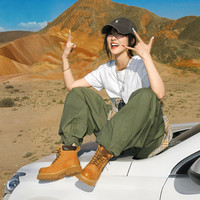 CAMEL【李佳琦时尚节】骆驼 秋冬「山越」男女款大黄靴
