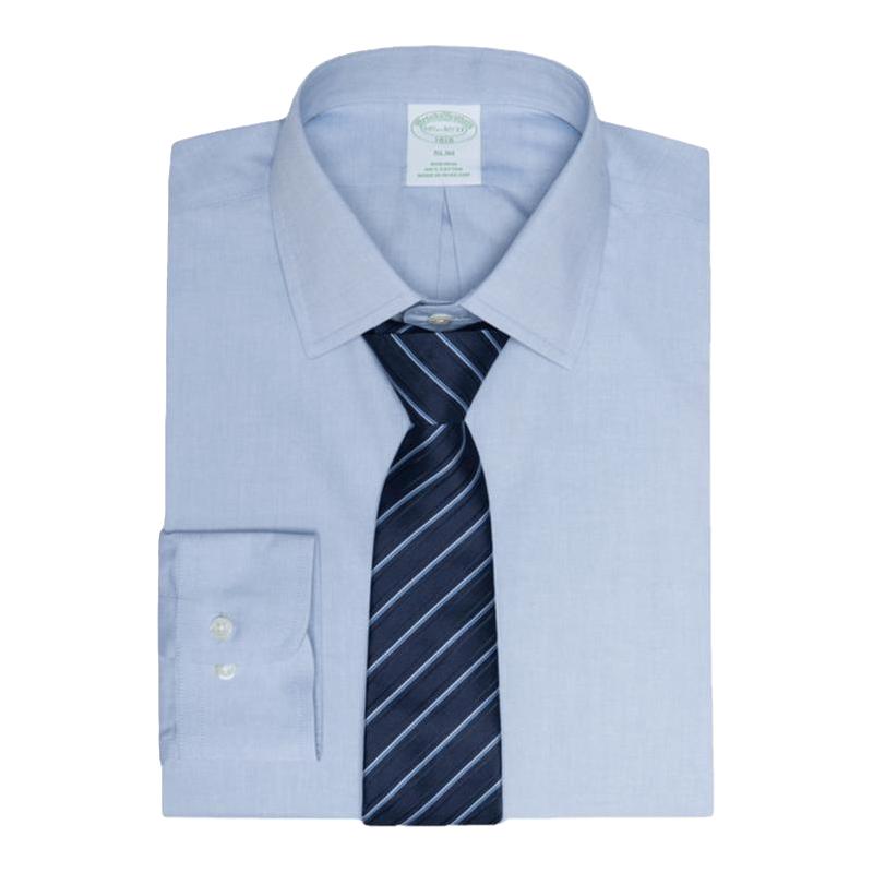 Brooks Brothers/布克兄弟男免烫纯棉细点牛津纺正装衬衫