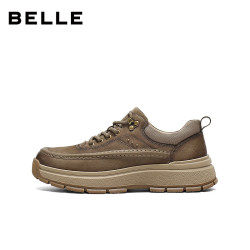 BeLLE 百丽 春秋季牛皮革户外潮搭工装鞋