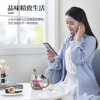 诺诗曼女生实用高级感水杯高颜值玻璃杯女士茶杯结婚 挚爱蓝色矮杯+盖+勺+精美礼盒