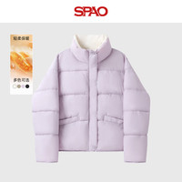 SPAO立领短棉服男女2025冬季新款宽松保暖小个子面包服外套SPMFNC05XY