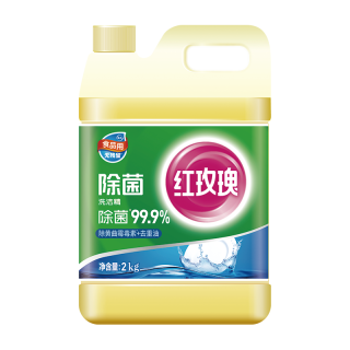 移动端、京东百亿补贴：红玫瑰 去油污除菌除异味护手家用洗洁精 2kg 花香型