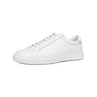 ThomWills男款小白鞋真皮运动男士休闲皮鞋商务西装白色板鞋夏季