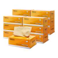 鸥露(OULU)盒装抽纸不漂白商务用纸原生竹浆纸3层100抽*12盒装 100抽12盒