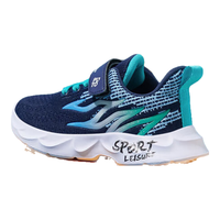 哈比熊童鞋春秋季儿童运动鞋男童鞋中大童休闲鞋透气飞织网布鞋男童运动鞋GS7553 深蓝/藏青28码