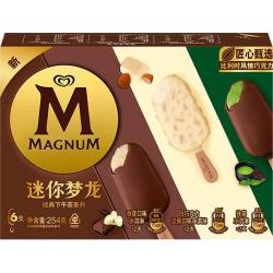 梦龙 国产迷你冰淇淋 香草+巴旦木+抹茶 6支装 254g