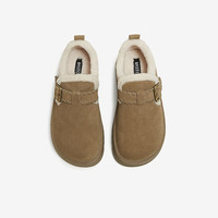 BASTO 百思图 2025冬季新款毛毛鞋时尚休闲加绒厚底女鞋