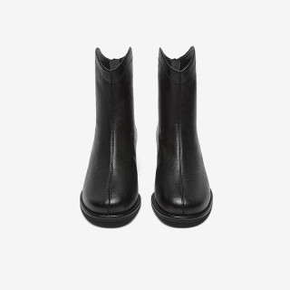 BASTO 百思圖 通勤時(shí)裝靴粗跟女短靴M5703DD4