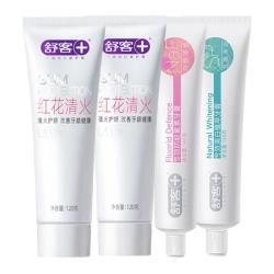 舒客 含氟美白清牙膏家庭组合装 7件 640g*1套