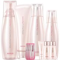 MARUBI 丸美 白色之恋美肌护肤套装(洁面120g+露120ml+乳100g+卸妆水200ml+中样3件套+淡黑眼霜1g*3)