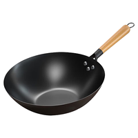 钢盾章丘炒菜锅铁锅炒锅老式无涂层家用平底不粘锅燃气灶电磁炉适用 平底（已开锅）+锅盖锅铲 32cm