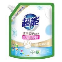 超能 洁净柔护洗衣液量贩装共计8斤温和不伤手 (2kg1瓶+2kg1袋)