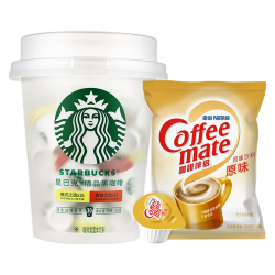 星巴克 随星杯0糖0脂速溶冻干黑咖啡经典美式拿铁咖啡粉 抱抱桶2g*3