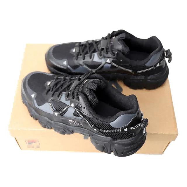 88VIP：FILA 韩版猫爪鞋男老爹鞋 黑色240