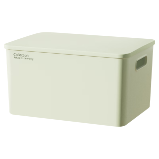 稻草熊 化妆品收纳盒 高款加大号-奶油白 带盖