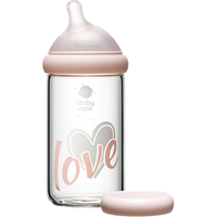 babycare 歪头新生儿奶瓶仿母乳宽口径多功能玻璃奶瓶L嘴240ml维尔粉