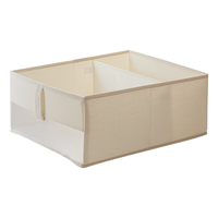 LCSHOP 懒角落 衣服收纳箱家用布艺整理盒衣柜装衣物可折叠储物箱子储物袋 大号-矮款