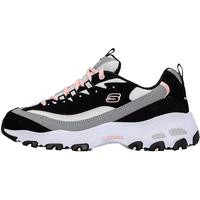 斯凯奇(SKECHERS)女鞋 2024春季D'LITES 1.0时尚绑带运动鞋 厚底增高熊猫鞋 13143-BKGY 37