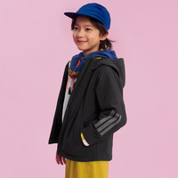 adidas 阿迪达斯 男女小童拒水舒适梭织休闲连帽夹克外套新款adidas阿迪达斯轻运动