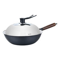 NINTAUS 金正 炒锅铁锅不粘锅老式无涂层 30cm