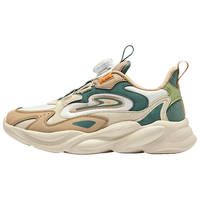 鸿星尔克晨星丨男童鞋旋钮扣慢跑鞋中大童24年秋季休闲鞋儿童运动鞋 微晶白/燕麦色 37码