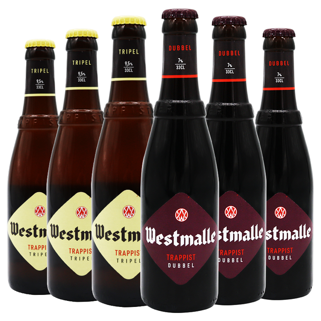 西麦尔 AW WESTMALLE茜麦尔 双料/三料啤酒组合330ml*6瓶  修道院精酿 比利时进口