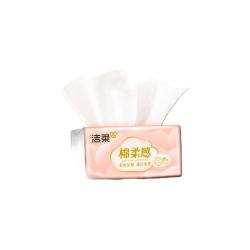 洁柔 80抽*10包4层立体压花抽纸无胶压合技术可冲散干净卫生懒人