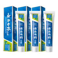 云南白药 牙膏 亮白牙膏清新口气 薄荷香型 300g(赠 洗漱三件套)