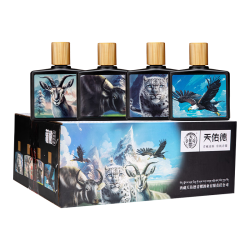 天佑德 藏秘 清香型白酒 52度 125ml*4瓶 礼盒装