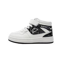 KidsKappa Kids童鞋男童运动鞋保暖加绒鞋子冬季儿童舒适板鞋女童棉鞋 058米白黑 30码适合脚长190mm