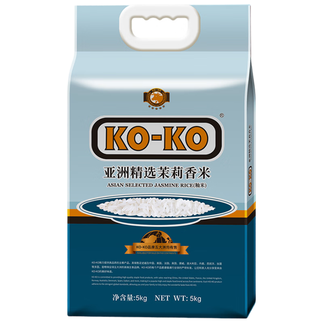 移动端、京东百亿补贴：KO-KO 亚洲精选进口茉莉香米 香米 长粒大米 大米5kg