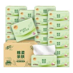 清风 棉柔亲肤抽纸4层加厚320张抽纸，30包