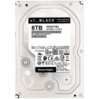 Western Digital西部数据 黑盘系列 3.5英寸 台式机硬盘 8TB（CMR、7200rpm、256MB）WD8001FZBX