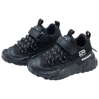 SNOOPY史努比童鞋儿童运动鞋中小童秋季透气缓震休闲户外跑步鞋 黑色 29码 脚长16.9-17.4cm