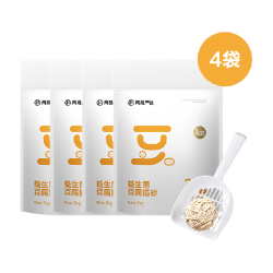 网易严选 益生菌豆腐猫砂去异味可冲厕所3mm大直径除臭猫砂 2kg*4包