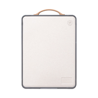 KÖBACH 康巴赫 轻盾抗菌不锈钢双面菜板生熟分切可挂可立不易发霉家用加厚切菜板 轻盾抗菌菜板大号（43*30cm）