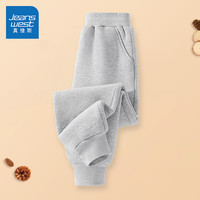 JEANSWEST 真维斯 童装男童裤子加绒儿童秋冬款保暖卫裤中大童冬季加厚运动裤