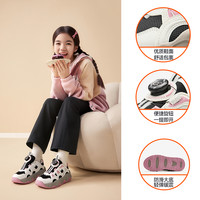 安踏 儿童运动鞋女童鞋透气防滑耐磨中大童布朗尼旋钮复古老爹鞋