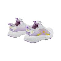 Kappa Kids卡帕童鞋秋季男童休闲运动鞋旋转纽扣鞋子中大童透气软底鞋 浅紫/白 27码 适合脚长约168mm